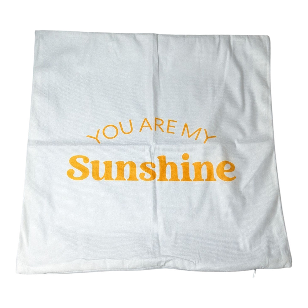 Very Cute You Are My Sunshine Pillowcase 2 Pillowcase Pack White and Yellow